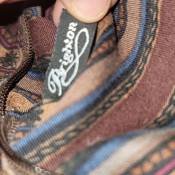 Brighton MESA Hand-Stitched Western style   Leather Silver Studded Shoulder Bag - Picture 12 of 12